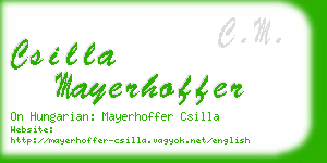 csilla mayerhoffer business card